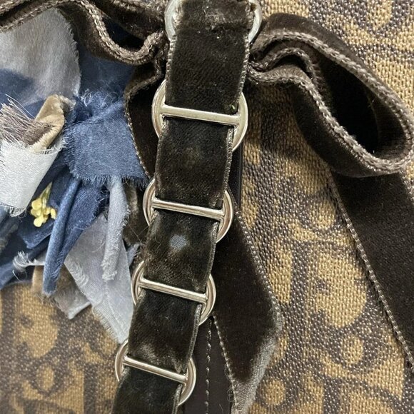 Auth DIOR/ChristianDior Romantique CPF44865 Dark Brown Brown PVC Leather Velour - Picture 13 of 16